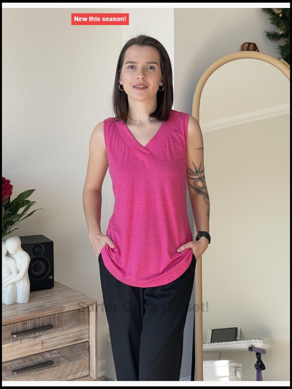 V Neck Loose Fit Sleeveless Tank Top Business Casual Blouses Summer Tops for - Picture 7 of 7